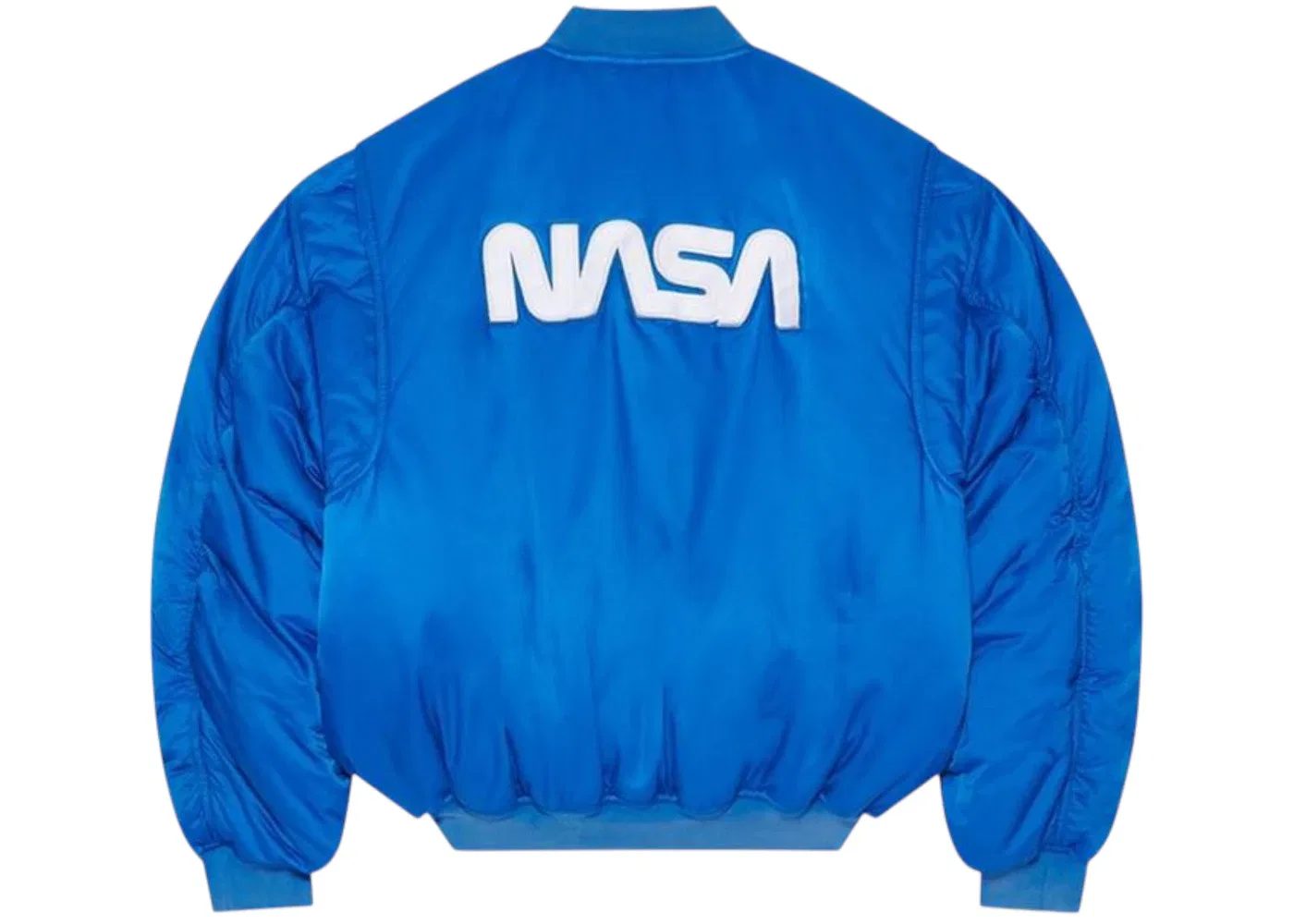 Мужская куртка-бомбер с принтом Balenciaga x NASA, Royal Blue — фото 2