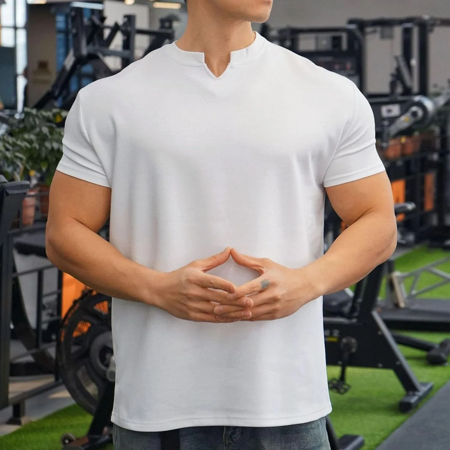 Мужская футболка с круглым вырезом Oversize T Shirts, White — фото 3