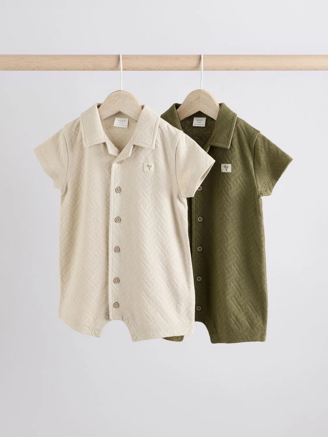 Комбинезон текстурированный 2 шт, Neutral/Khaki Next