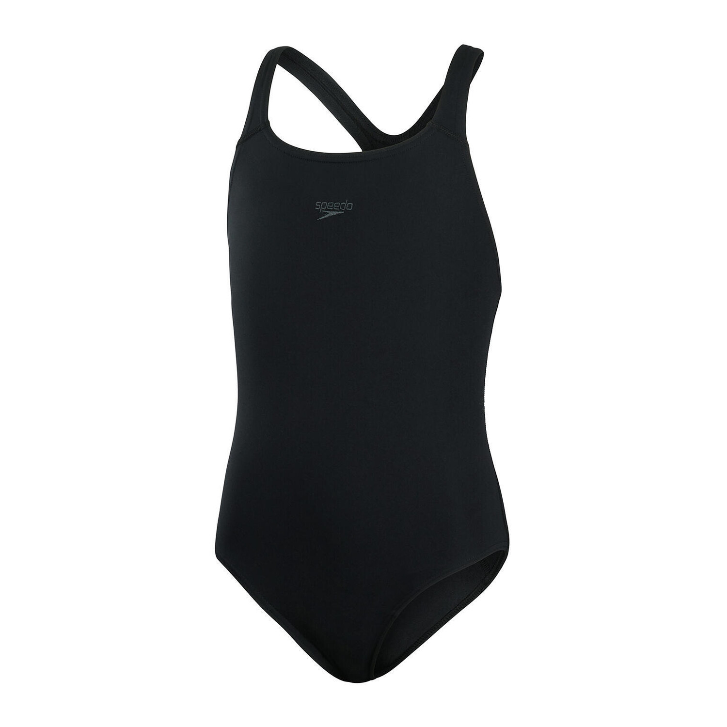 

Сплошной купальник для девочек Speedo Eco+ Медалист, черный / черный / черный