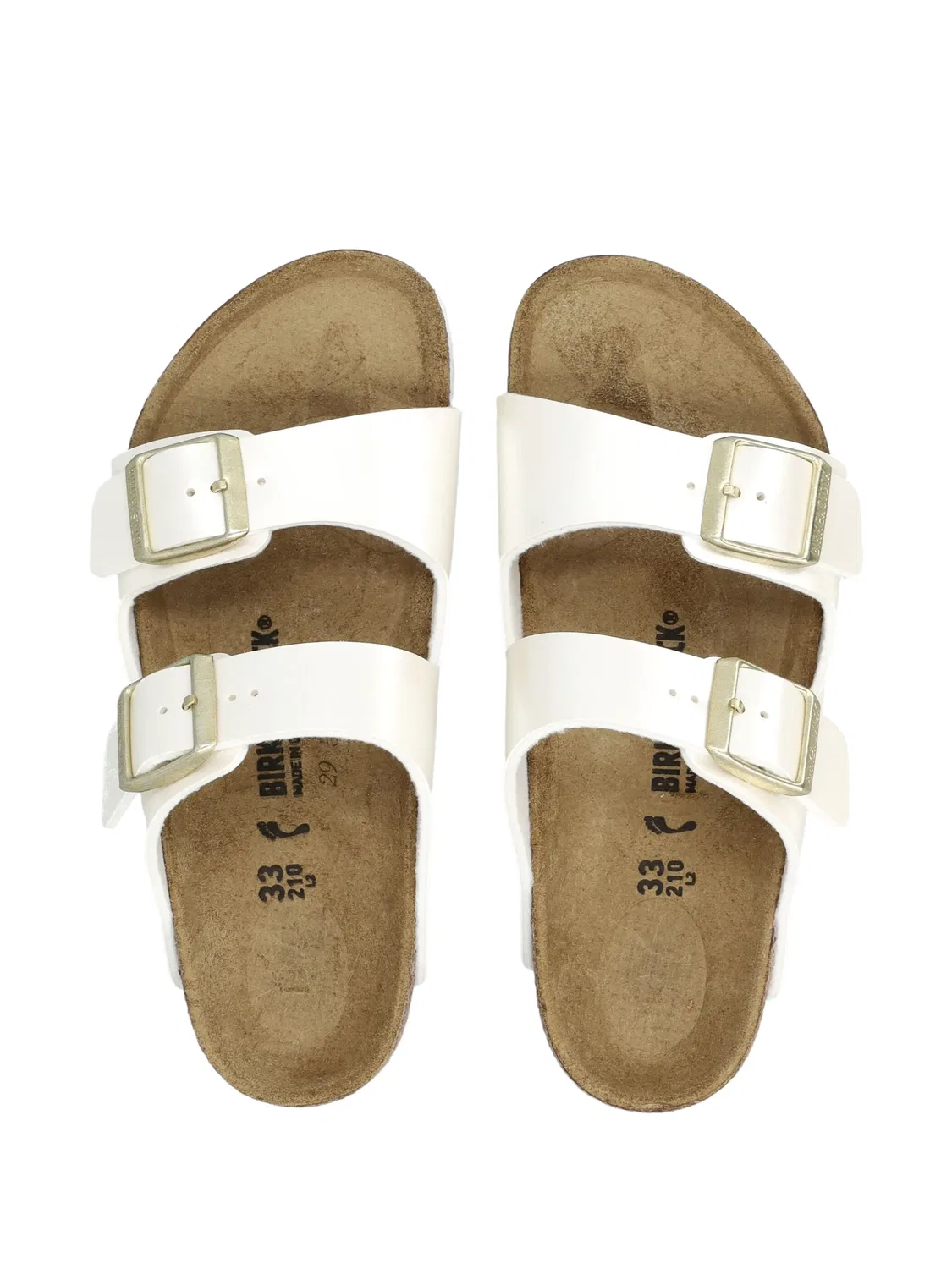 Сандалии Arizona с декоративной пряжкой Birkenstock, белый — фото 4