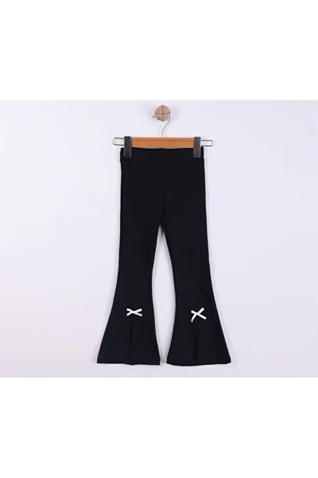 Детские леггинсы для девочек с принтом Spanish Long Ribbon Cevval Minigirls, Black