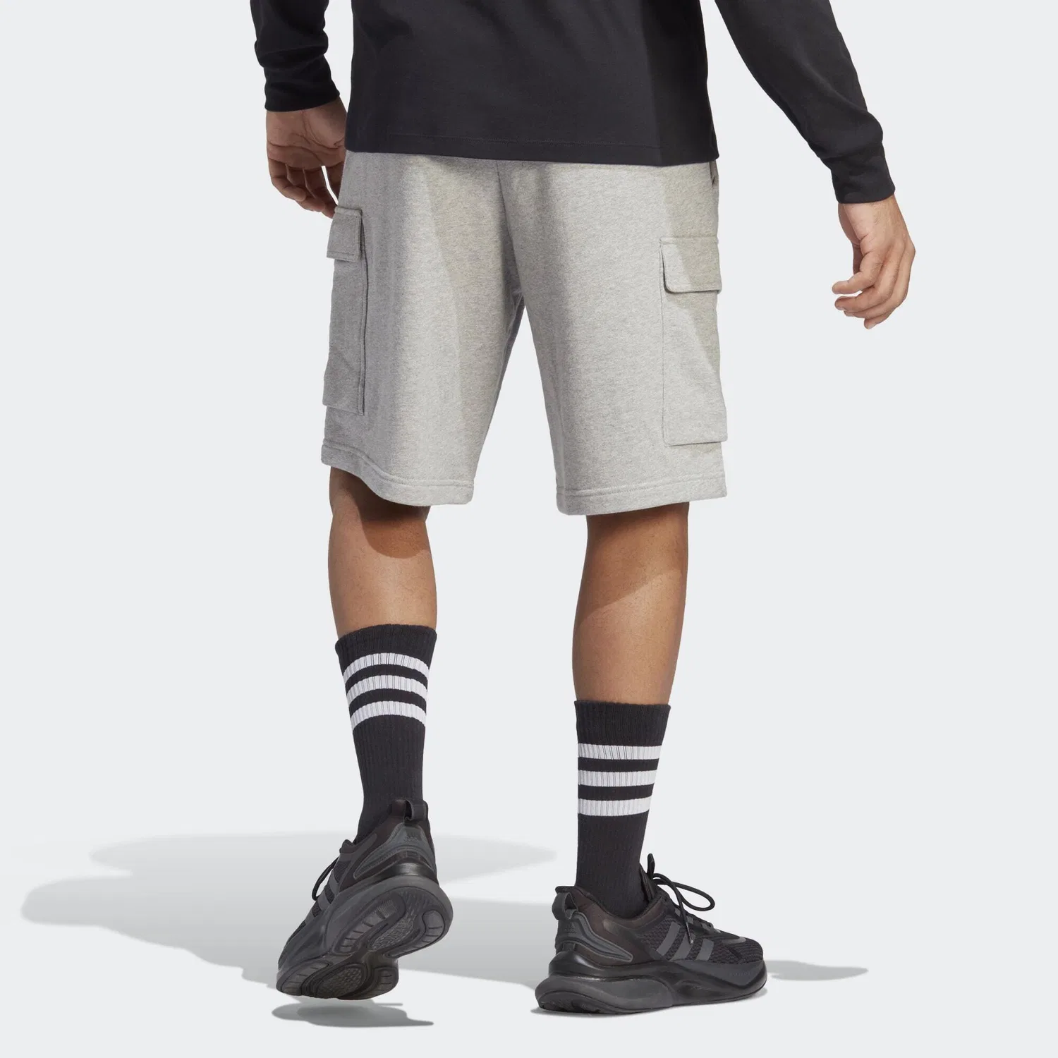 Мужские шорты из футера Essentials French Terry Cargoshorts Adidas, Grau — фото 3
