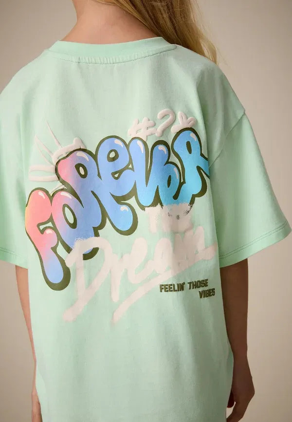 Комплект футболка и шорты Regular Fit, Next, Green Graffiti, зеленый — фото 4