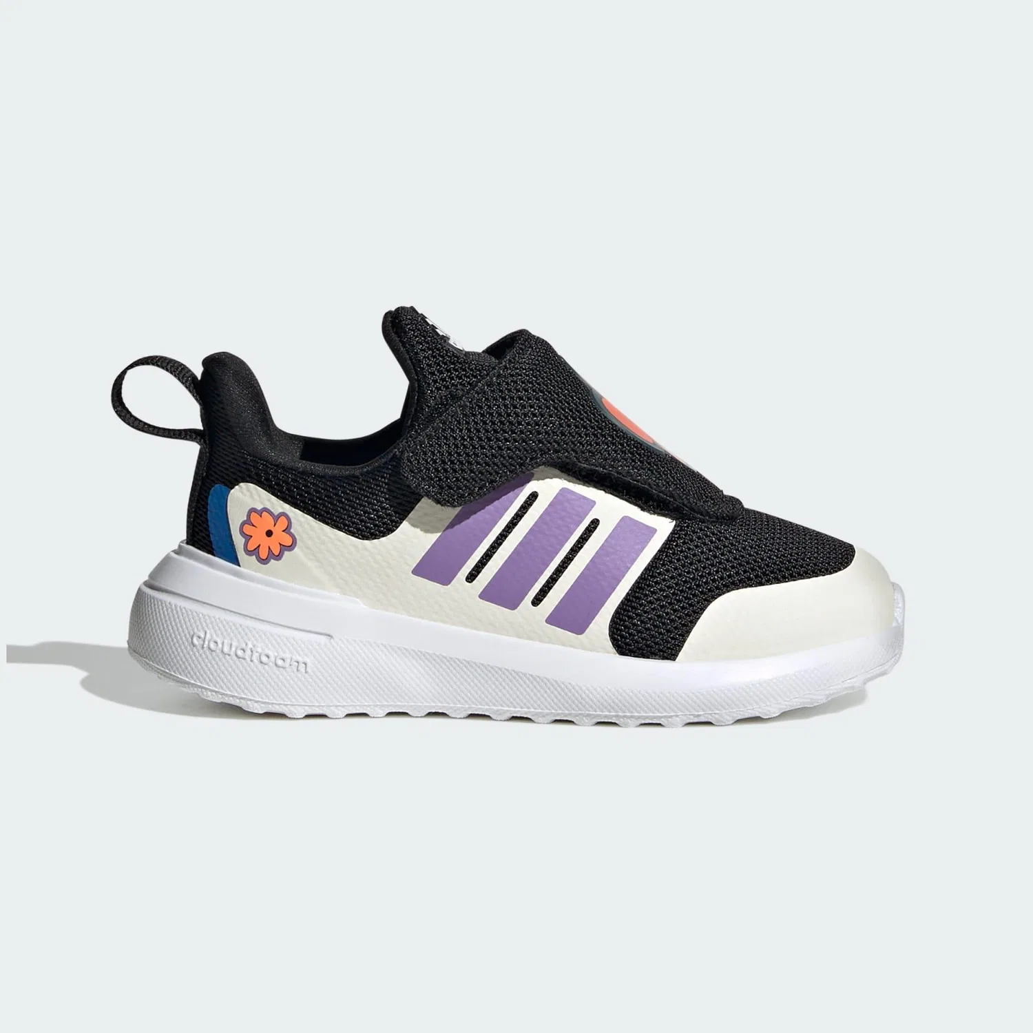 Детские кроссовки с цветочным принтом FortaRun 2.0 Adidas, Schwarz Violett Braun — фото 2