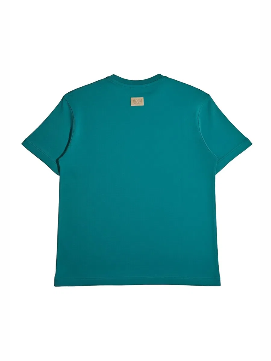 Футболка MSGM 'T-shirt turchese per bambino' бирюзового цвета — фото 2
