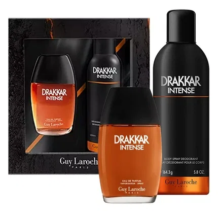 Парфюмерная вода Drakkar Noir Intense Guy Laroche, 100 ml и спрей для тела 200 ml