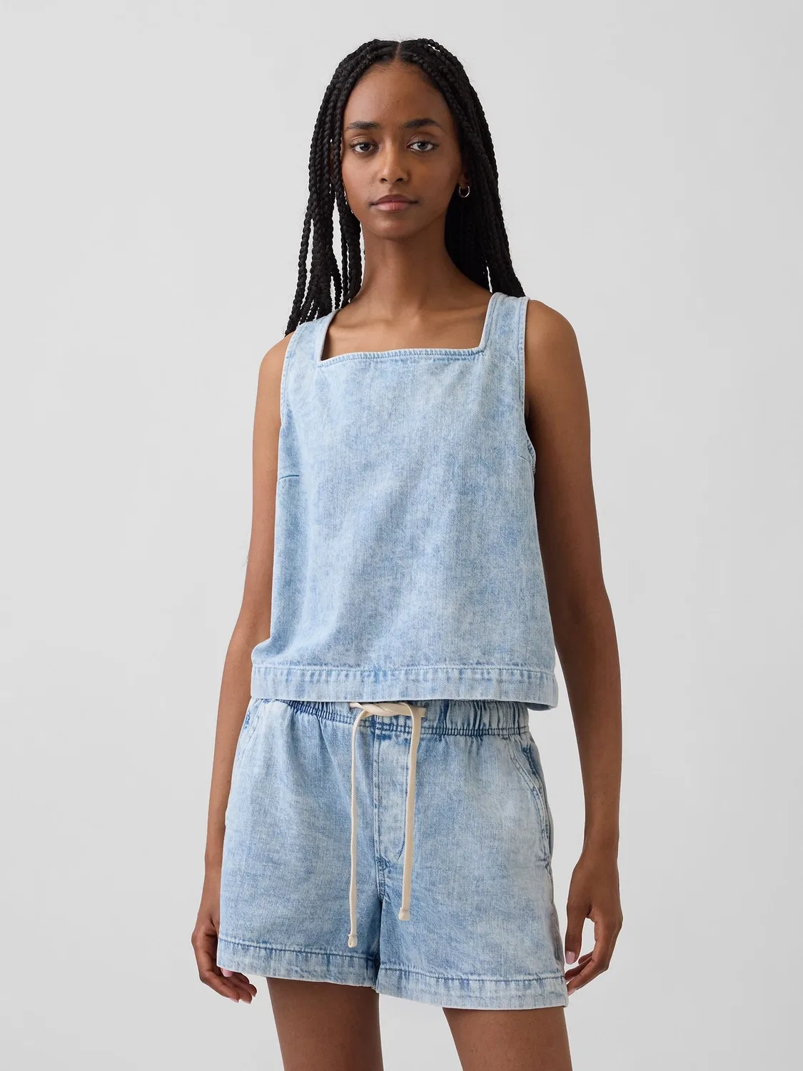 Жилет джинсовый Gap Light Wash, светлая стирка
