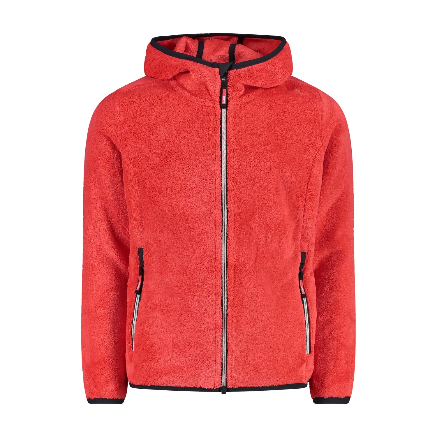 Детская флисовая куртка с капюшоном Girl Jacket Fix Hood Cmp, Rot