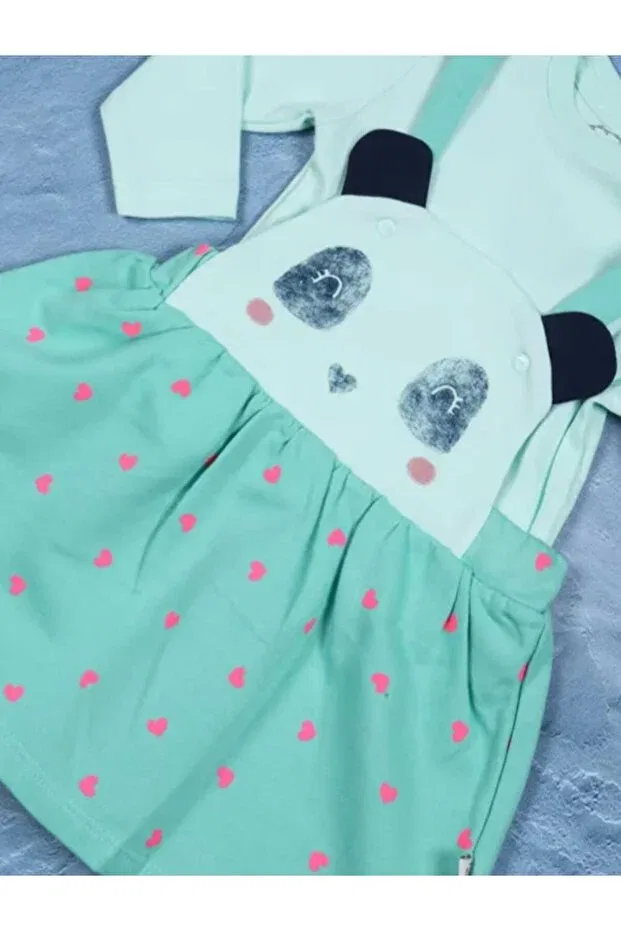 Детское платье для девочек хлопковое Esterella, Mint Green — фото 4