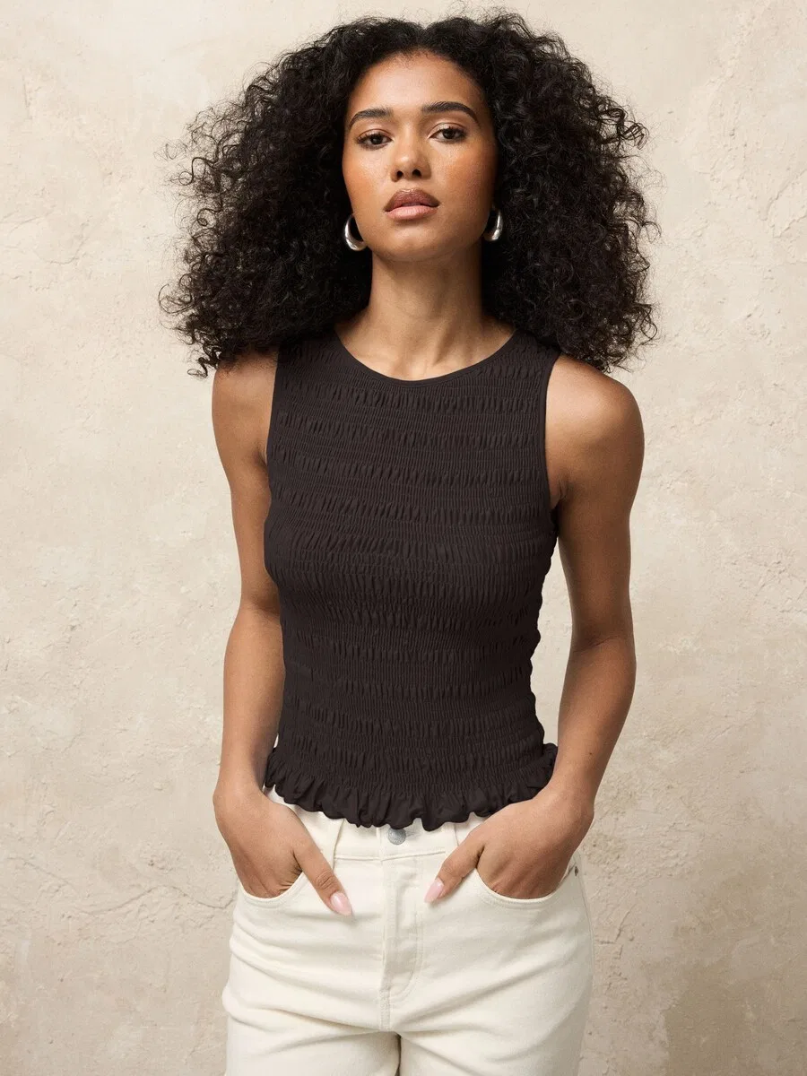 Топ Next темно-коричневого цвета — фото 2