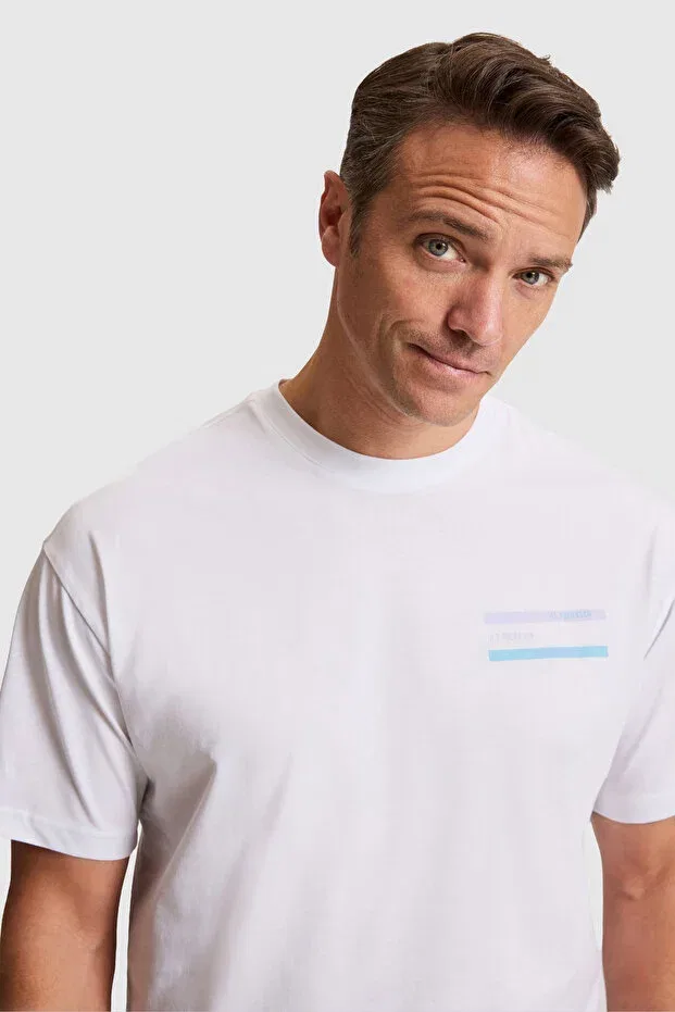 Мужская футболка хлопковая U.S. Polo Assn., White — фото 2