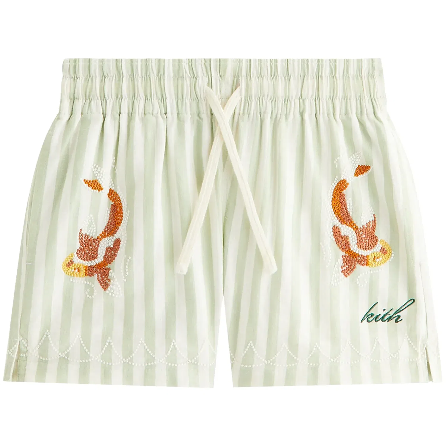 Шорты Kith Embroidered Bennet Camp Short, зеленый
