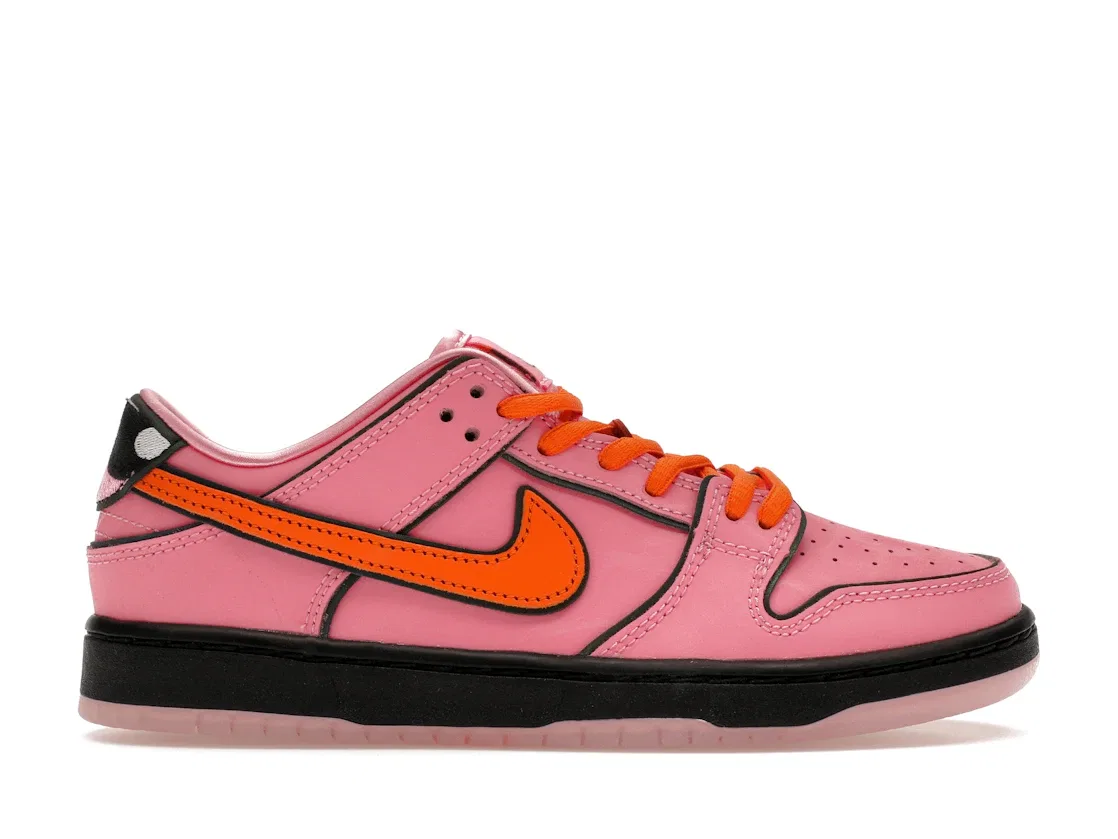 Детские кроссовки для девочек с принтом Nike SB Dunk Low The Powerpuff Girls Blossom (PS) Nike, Lotus Pink Digital Pink Medium Soft Pink