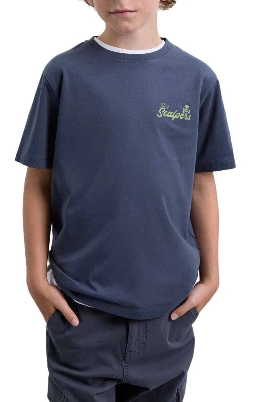 Детская футболка с принтом Kids Journeytee Scalpers, Navy — фото 4