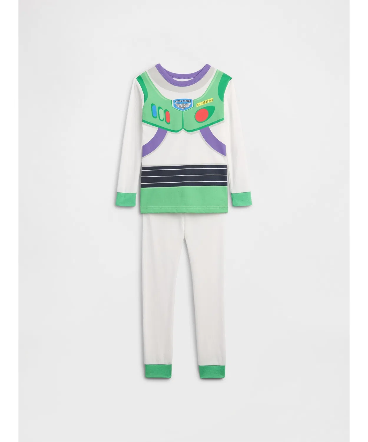 Детская пижама с длинным рукавомс принтом Toy Story Buzz Lightyear GAP, Off White