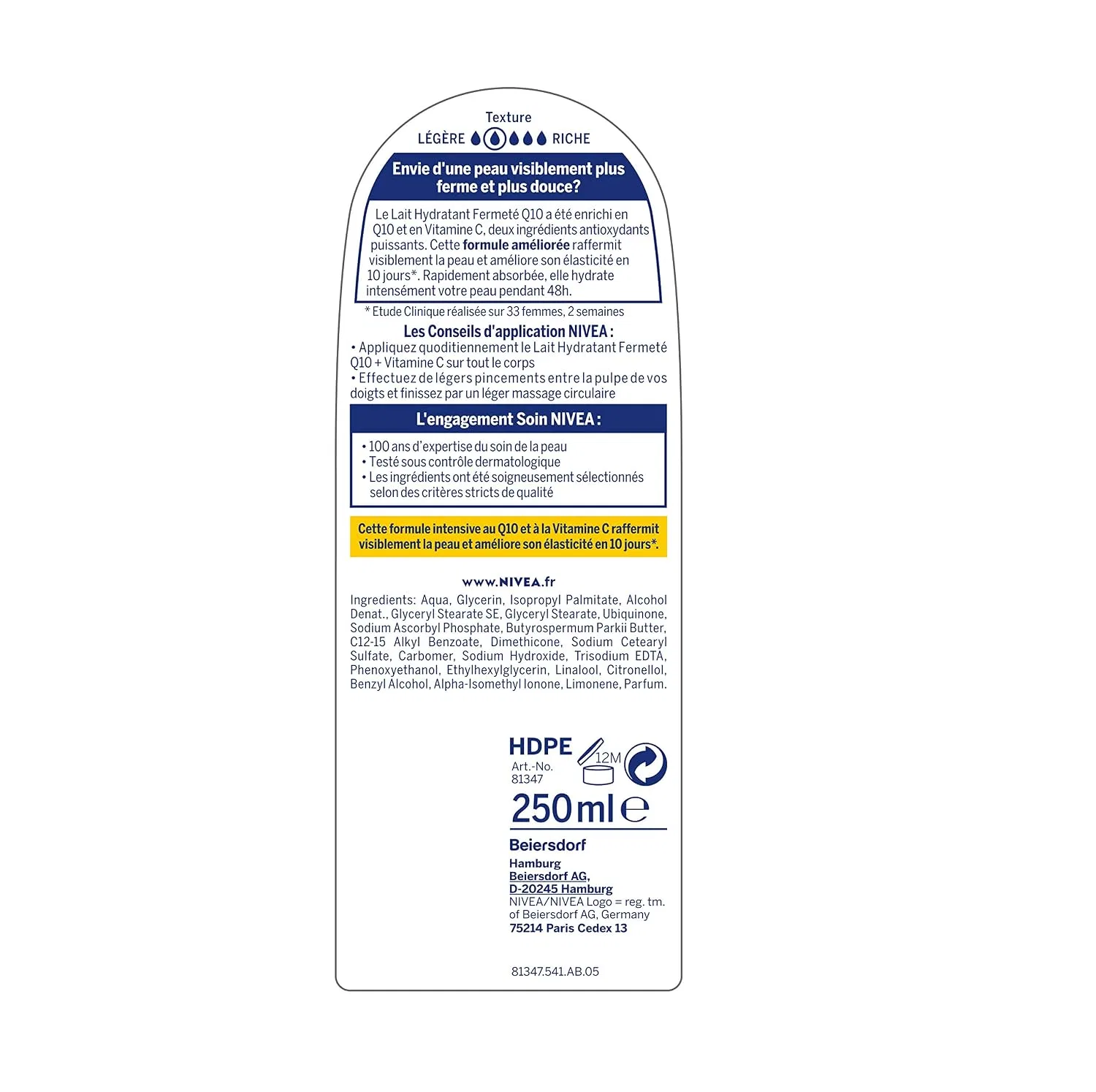 Молочко для тела Q10 + Vitamin C, NIVEA, набор 3 x 250 мл — фото 4