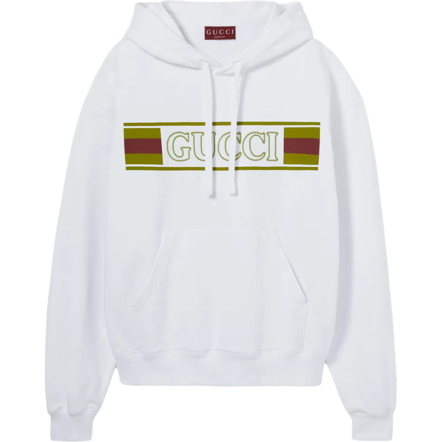 Худи GUCCI с вышивкой, мужское, хлопок, White