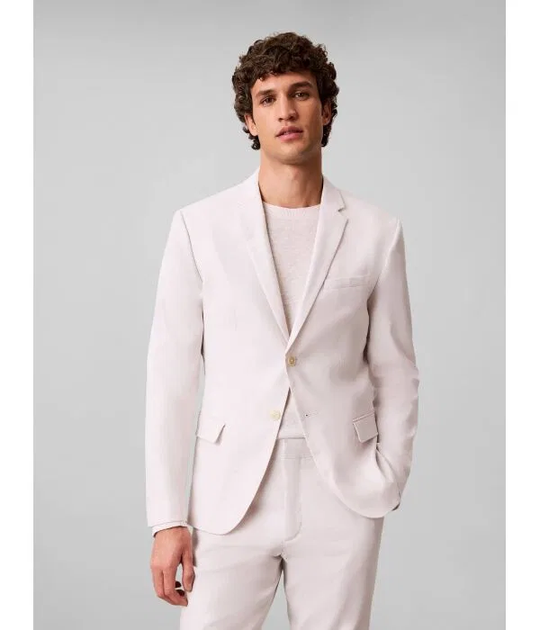 Мужской пиджак из льна Slim Fit Calvin Klein, бежевый