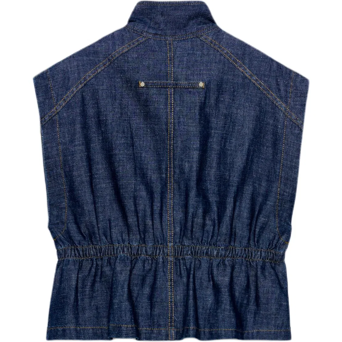 Женский топ без рукавов с приталенным силуэтом Indigo ZARA, Indigo — фото 3