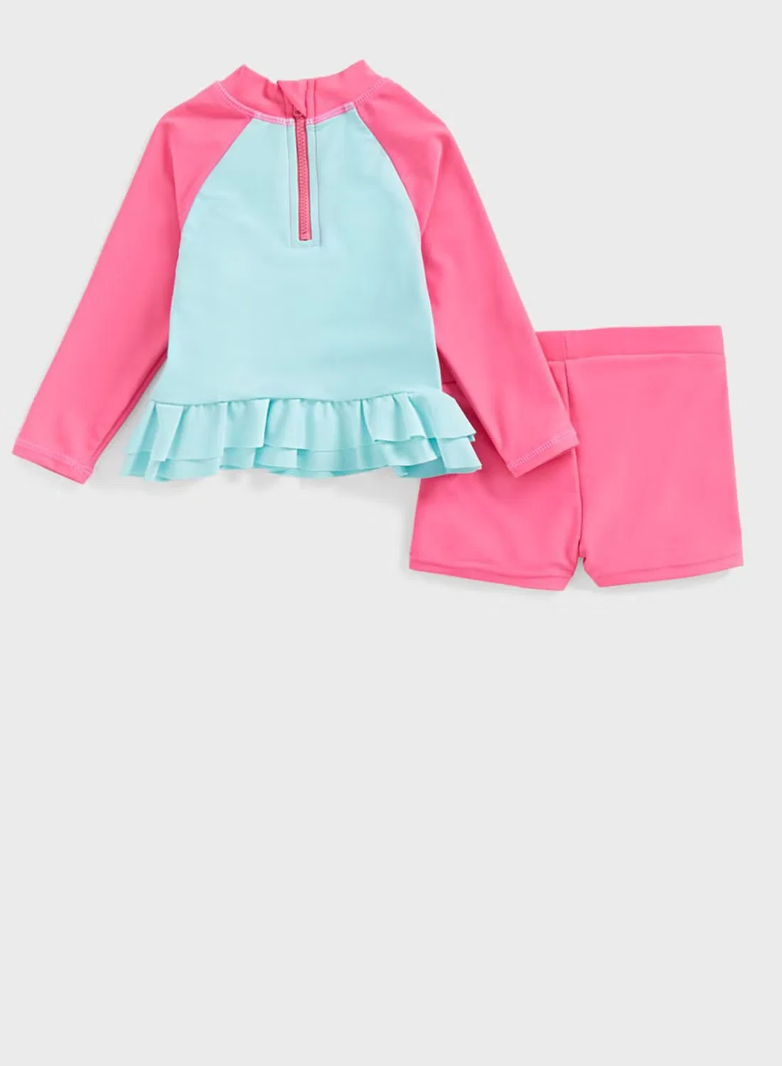 Комплект футболки и шортов с принтом фламинго Mothercare, розовый — фото 2