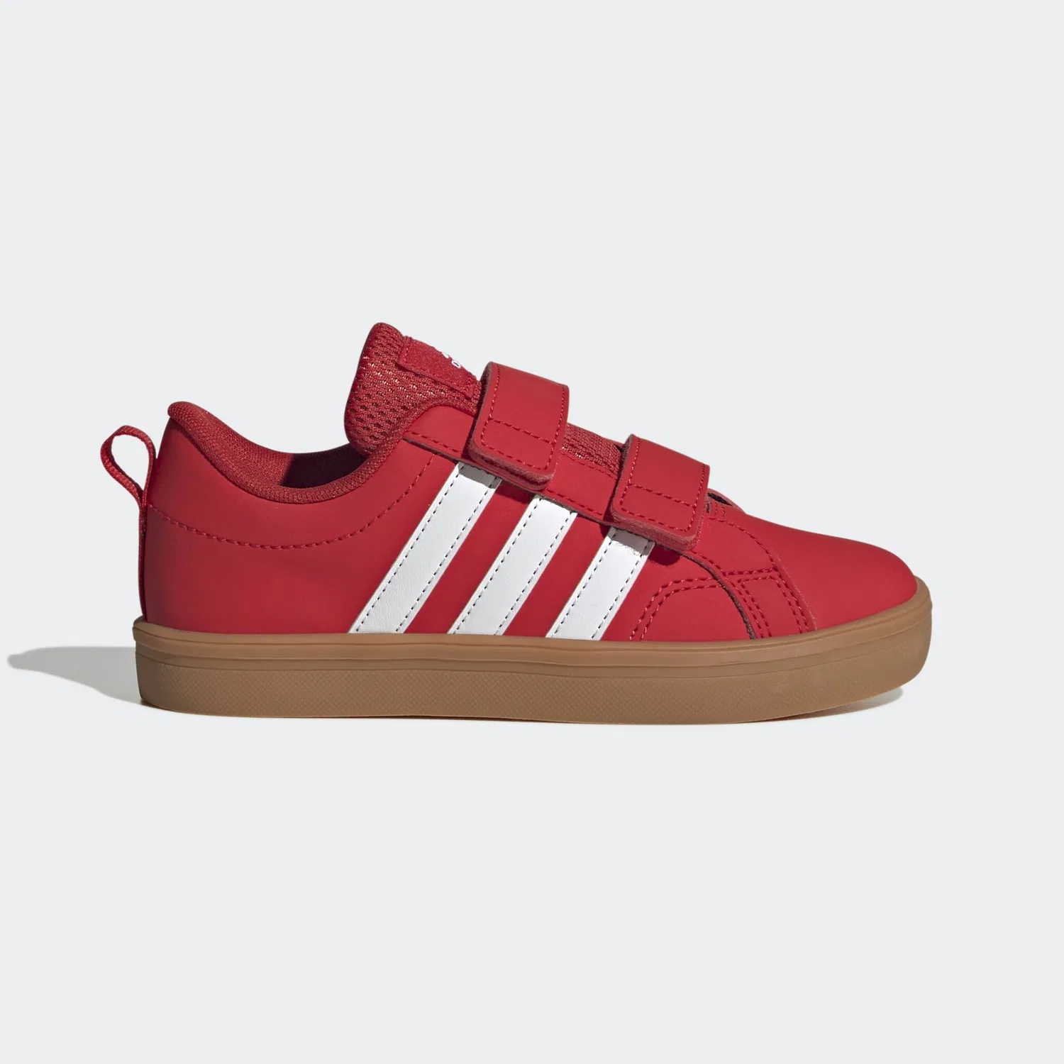 Детские спортивные кроссовки с тремя полосками Adidas Sportswear, Better Scarlet/Ftwr White/Gum10 — фото 2