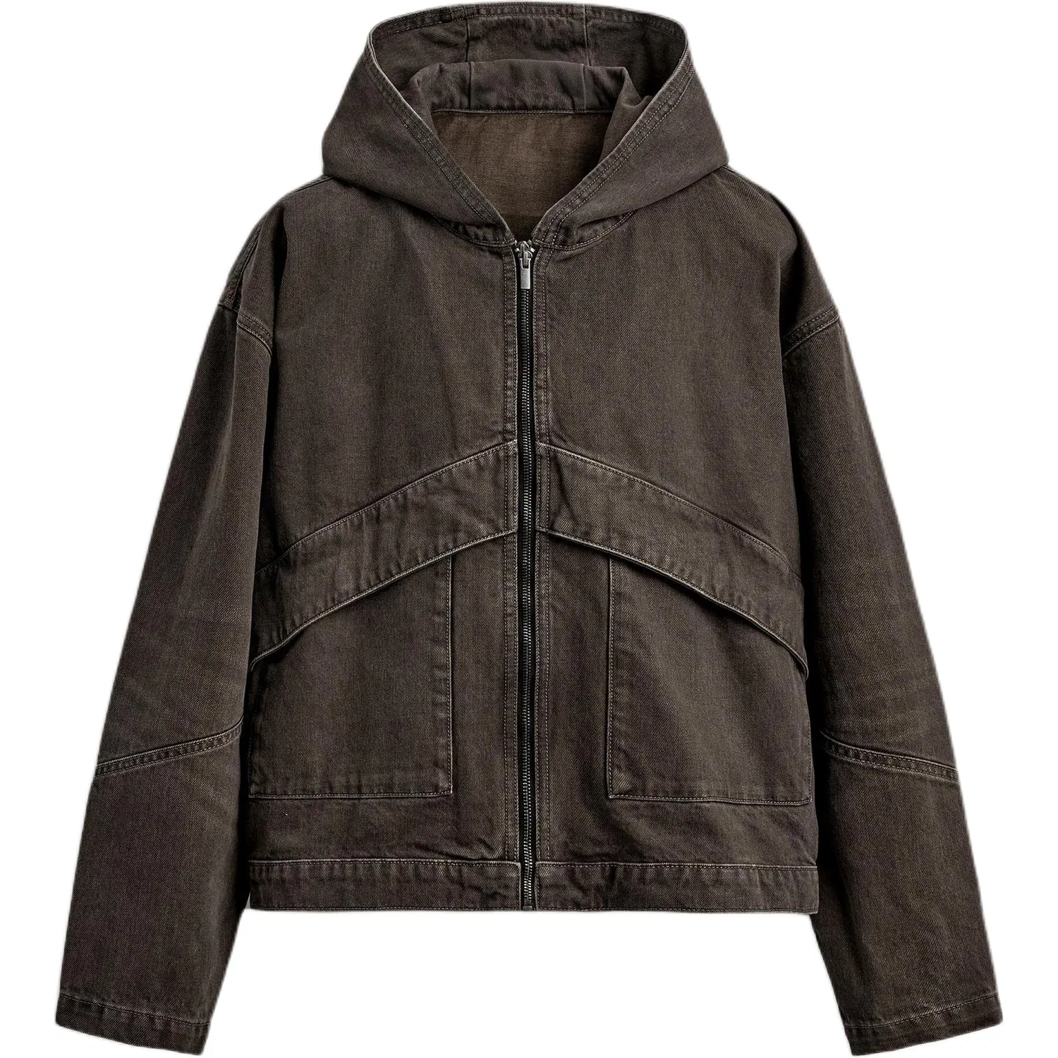 Детская джинсовая куртка с капюшоном Brown, ZARA, Brown