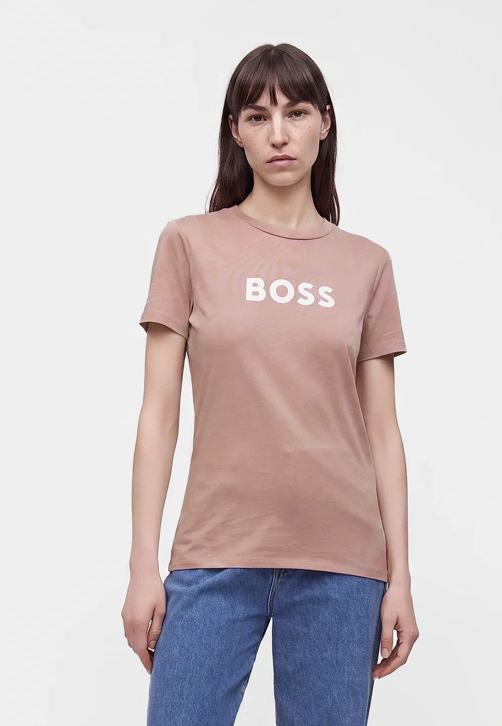 Футболка с ярким принтом Boss, Open Pink