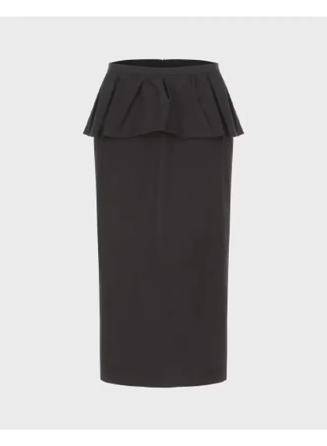 Юбка миди с мягкой эстетикой Zara, черный