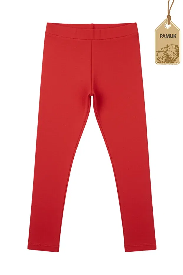 Детские леггинсы для девочек хлопковые Basics Twoo Kids, Red — фото 3