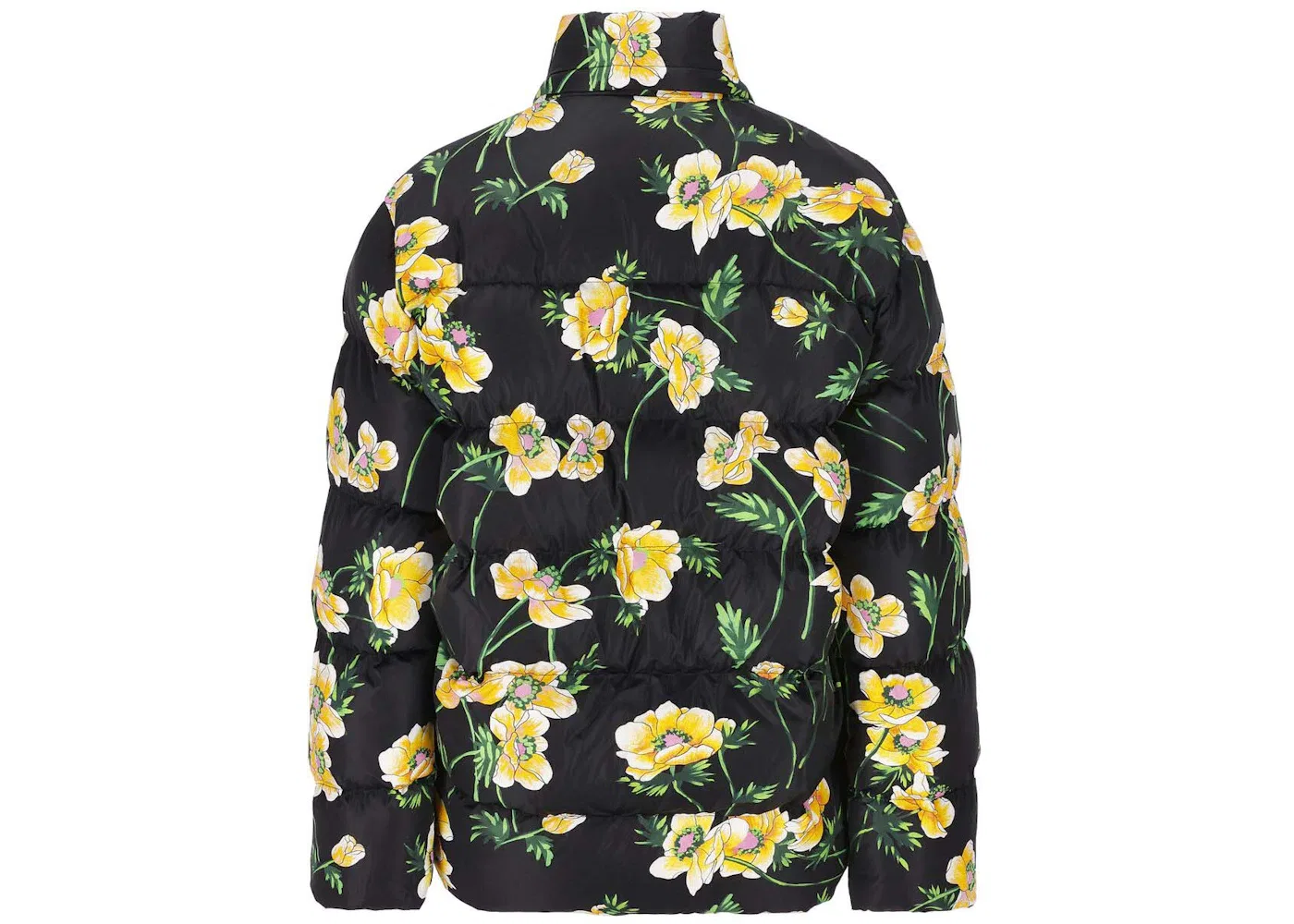Мужская короткая куртка-пуховик с принтом Balenciaga, Black/Yellow — фото 2
