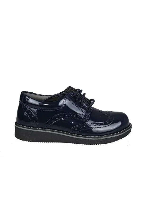 Детские туфли для мальчиков на шнуровке Bücür Ortopedi, Navy Blue