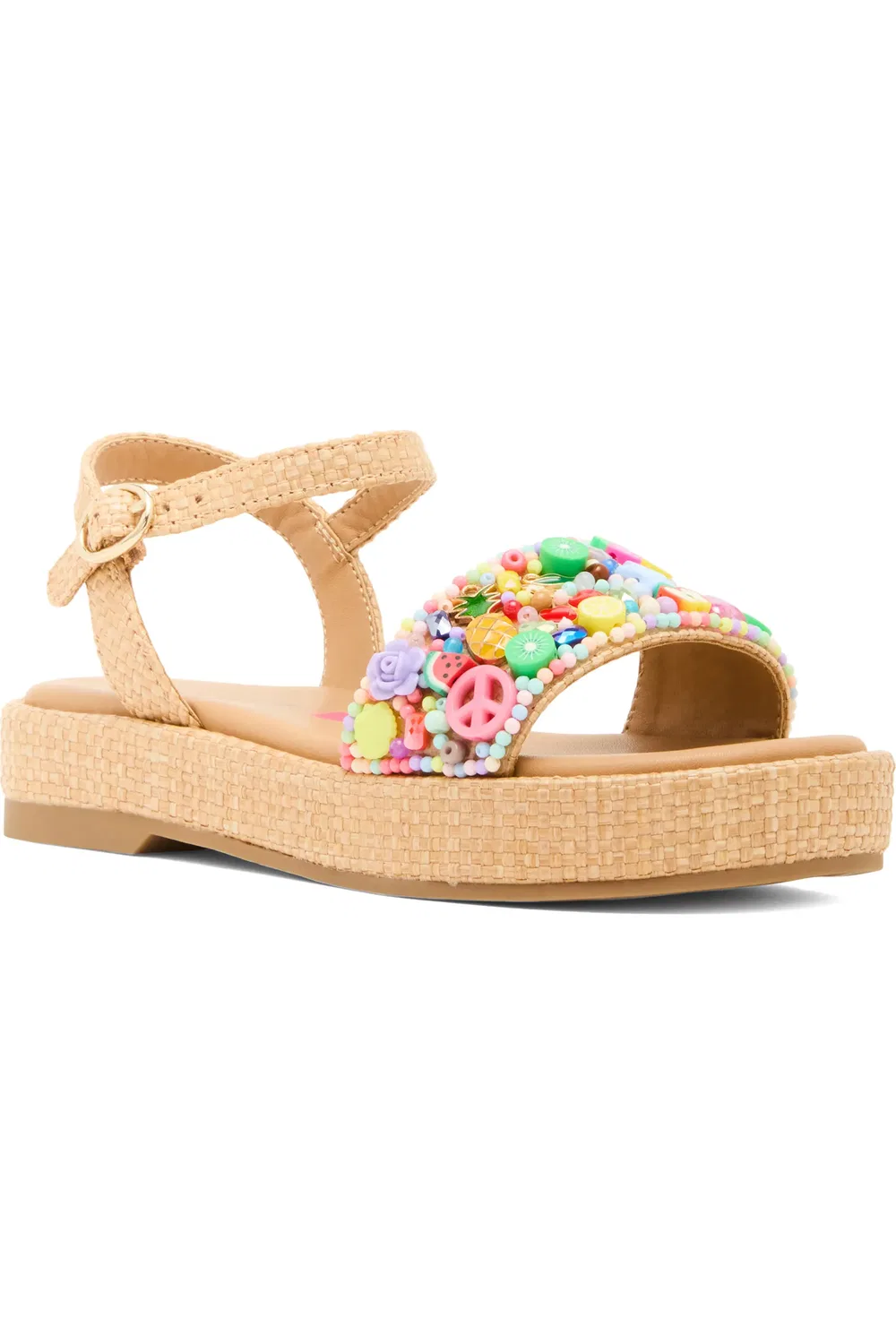 Сандалии детские на платформе с ремешком Arabela Steve Madden, Natural