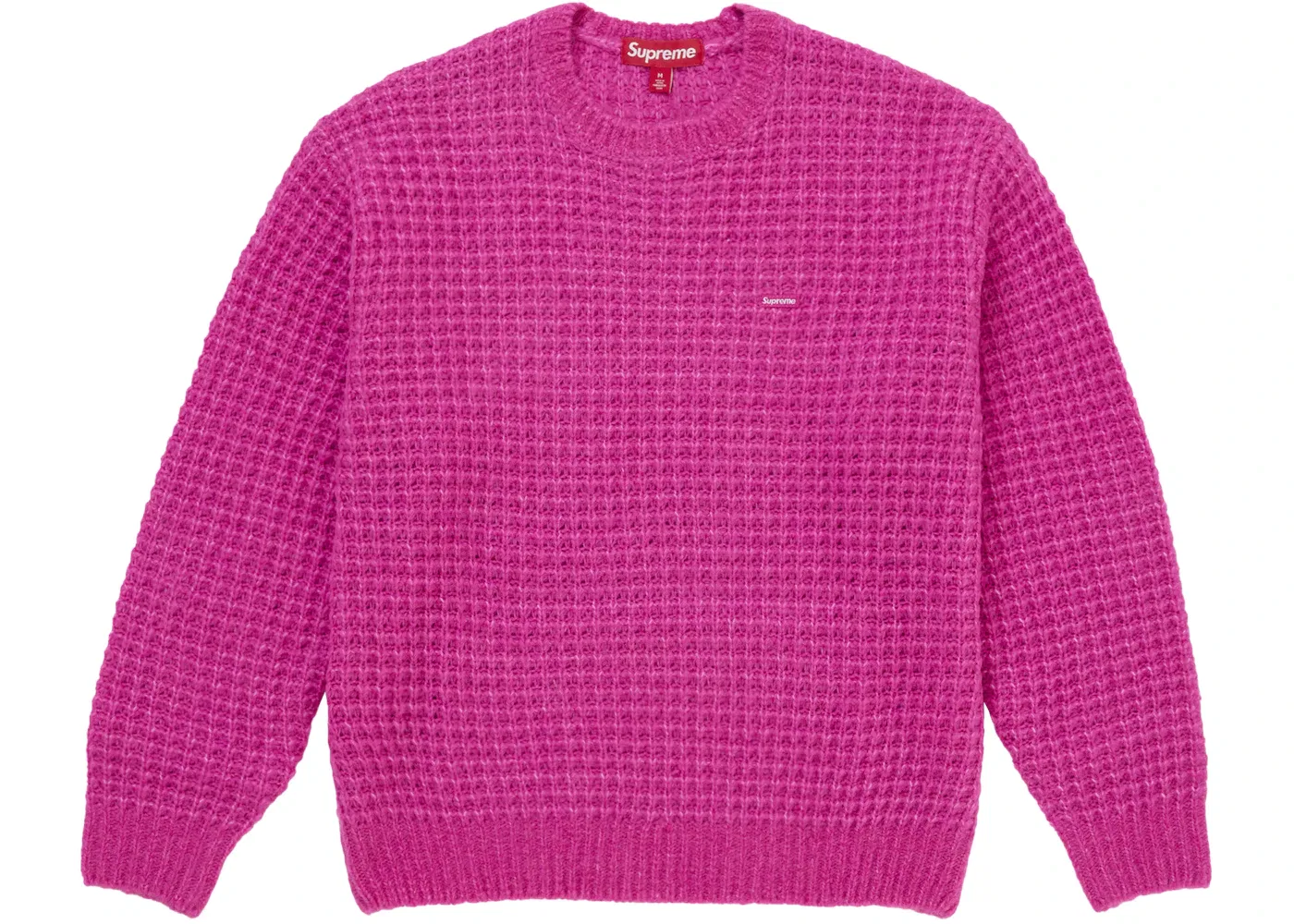 Мужской свитер с принтом Supreme Small Box Waffle Sweater, Pink