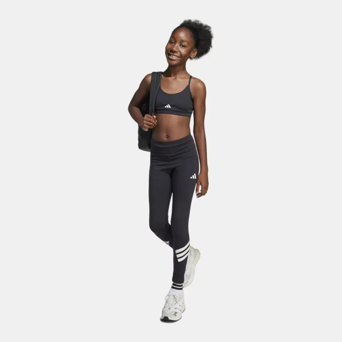 Детский топ для девочек с технологией CLIMACOOL adidas, Negro — фото 3