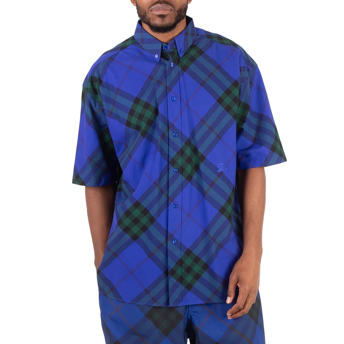 Футболка хлопковая с принтом Check-Pattern Cotton Shirt Burberry