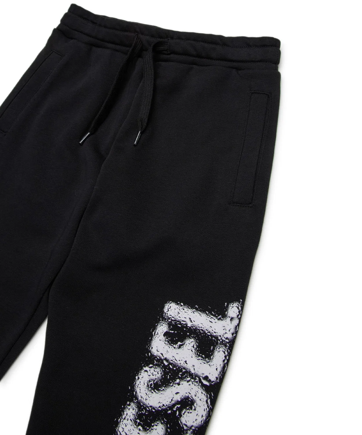 Детские спортивные штаны с брендовым логотипом DIESEL KIDS, Black — фото 4