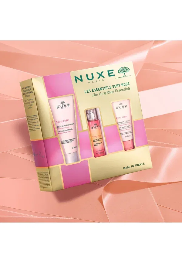 Набор косметики Very Rose essentials set Nuxe: гель для душа 100 мл, парфюмерная вода 30 мл, крем для рук и ногтей 50 мл — фото 3