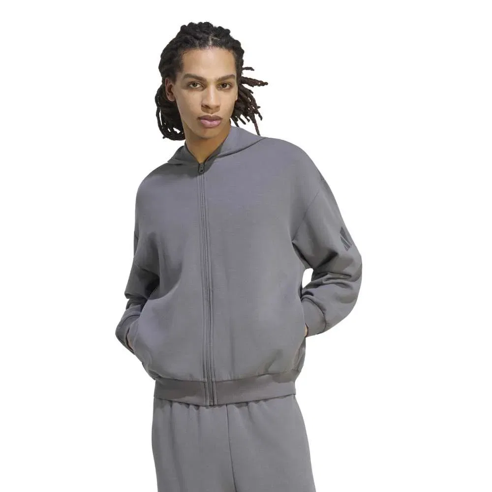 Худи на молнии Soft Lux Adidas, серый