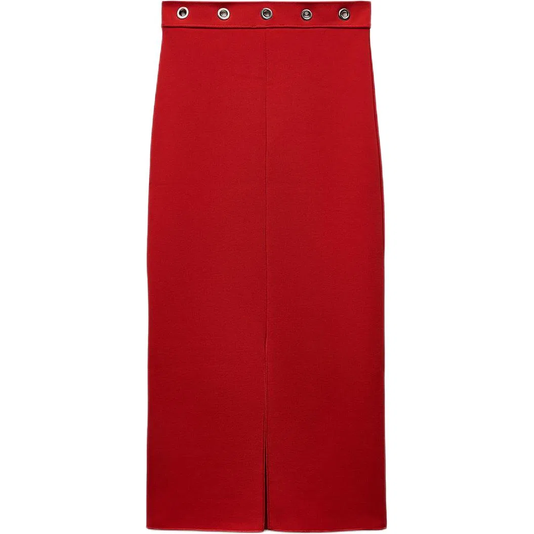 Женская длинная юбка повседневная Red ZARA, Red — фото 3