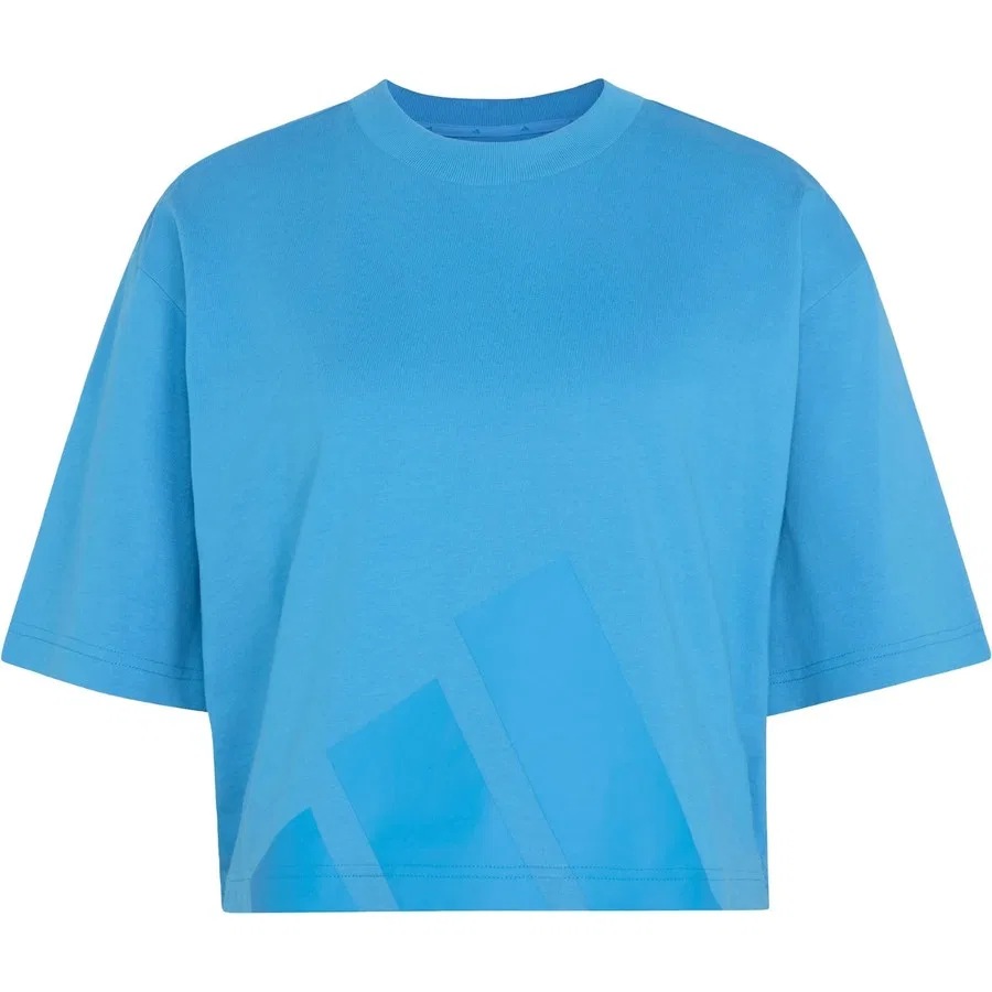 Футболка с длинным рукавом Essentials Big Logo Boyfriend Tee adidas, Синий — фото 3