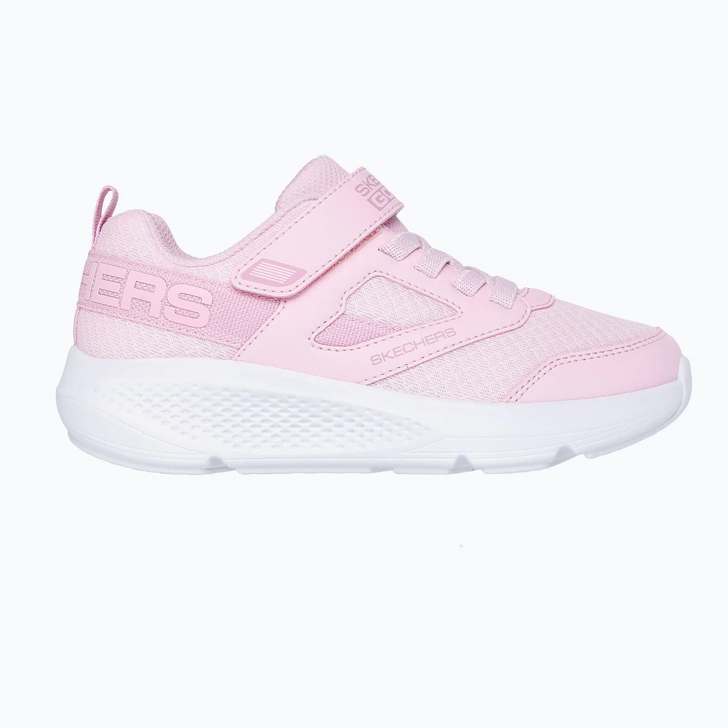 Детские кроссовки для девочек с липучкой и шнуровкой SKECHERS Go Run Elevate, Rosa — фото 3