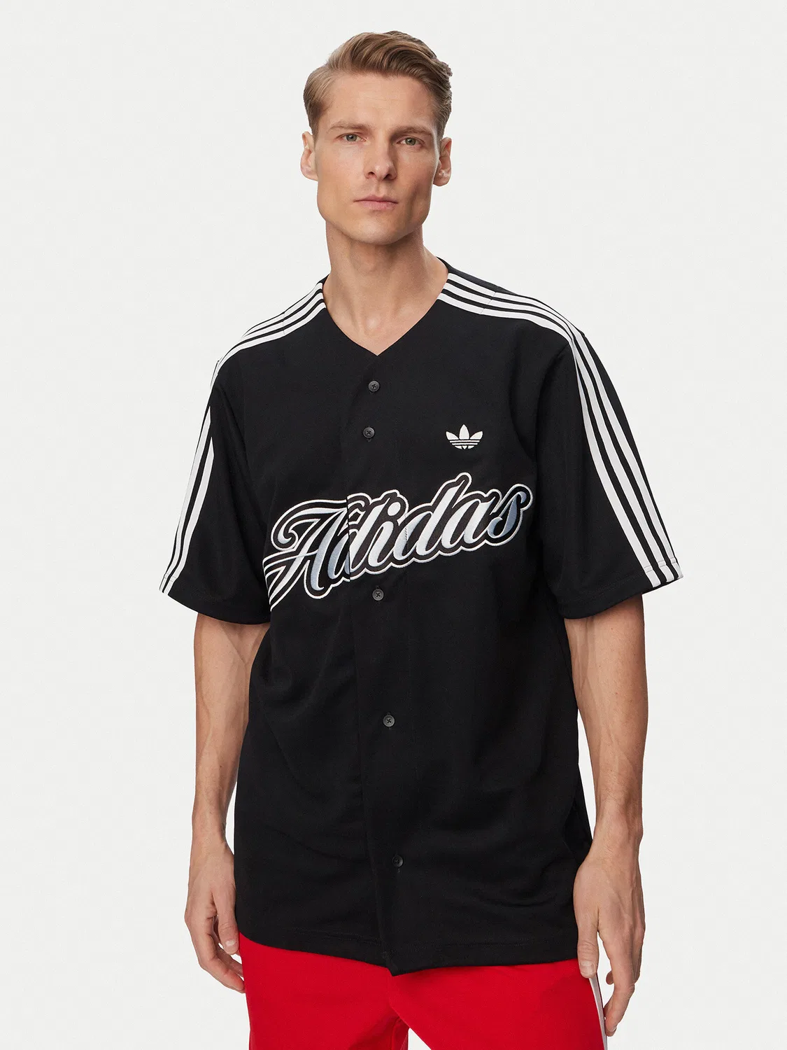 Мужская футболка оверсайз Summer League Varsity Baseball Adidas, черный