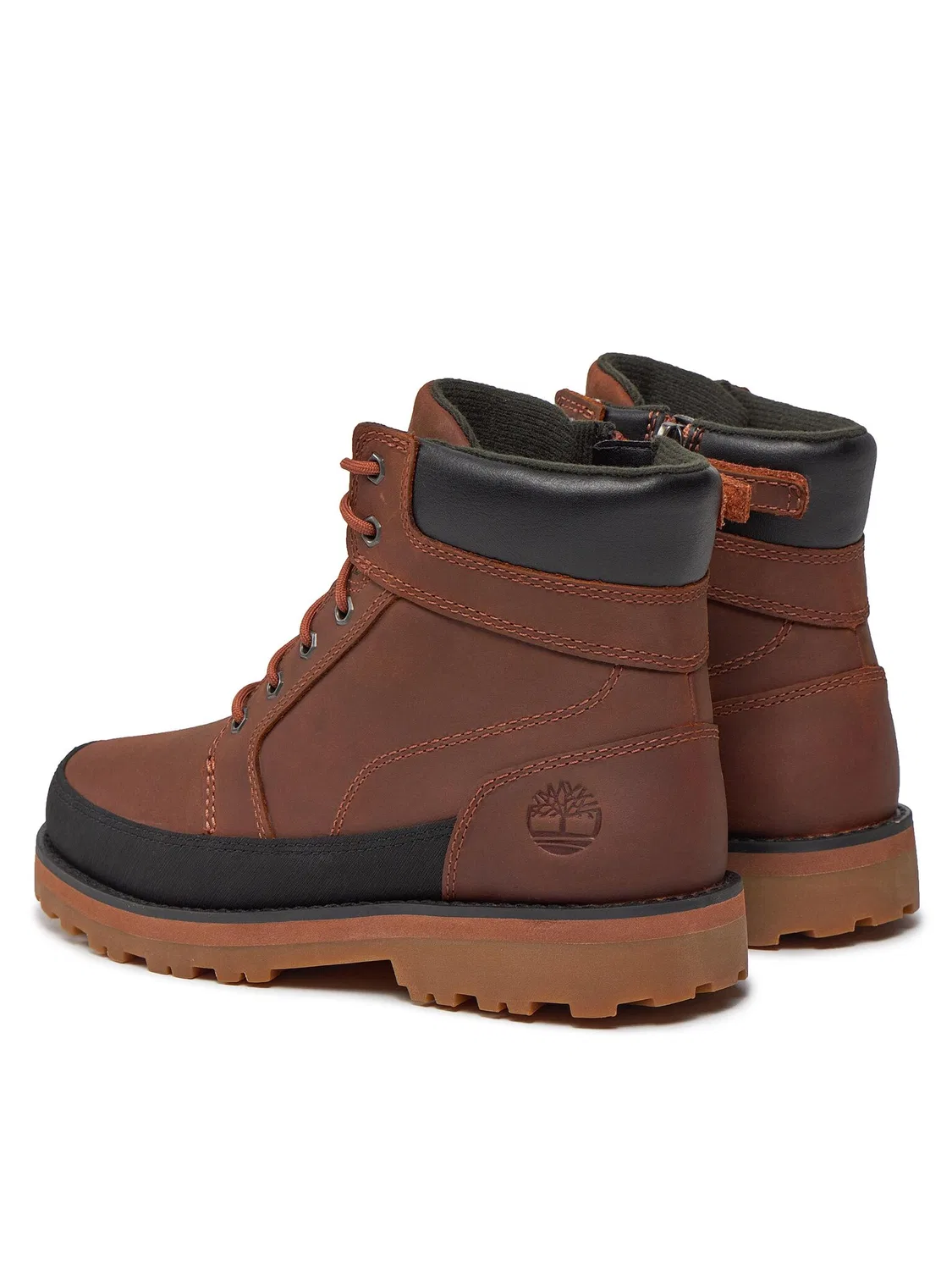 Ботильоны на шнуровке для мальчика Courma Kid Boot W/ Rand Timberland, коричневый — фото 3