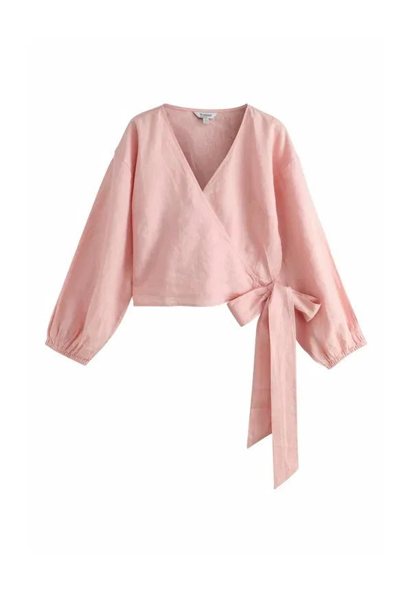 Блуза льняная Blouse Next, pale pink, бледно-розовый