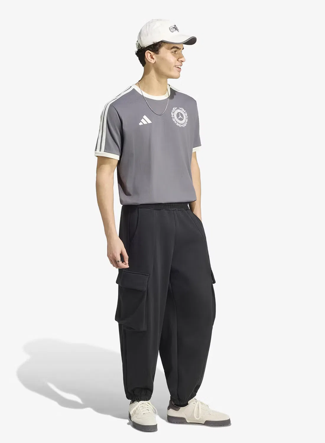 Футболка с принтом Mercedes Silver Arrows Icon Adidas, серый — фото 3