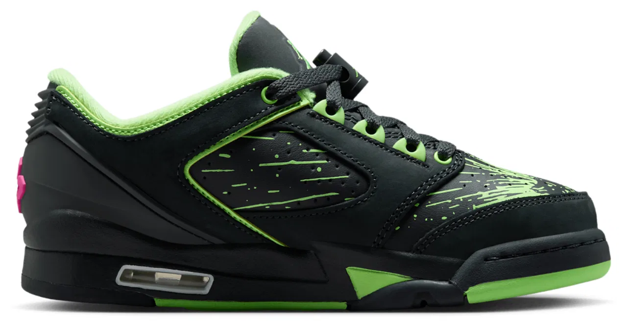 Детские кроссовки для мальчиков с кожаным верхом Jordan Sixty Plus Low, Jordan, Anthracite Anthracite Lime Blast