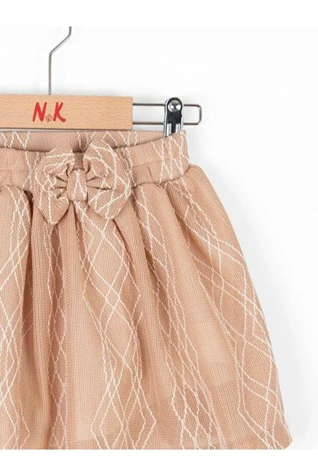 Детская юбка для девочек кружевная Nk, Mink — фото 2