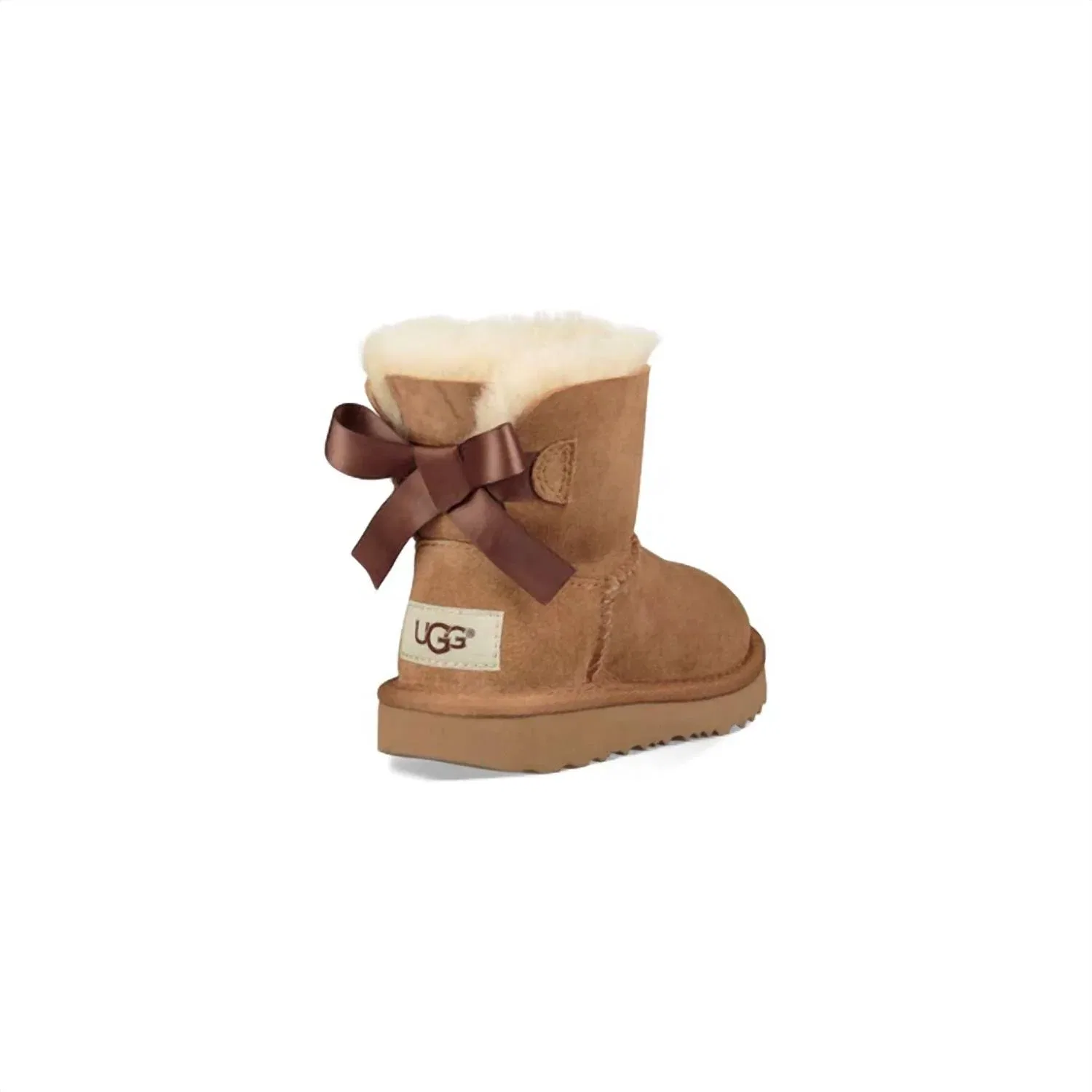 Детские зимние ботинки Mini Bailey Bow II на шерстяной подкладке UGG, Chestnut — фото 4
