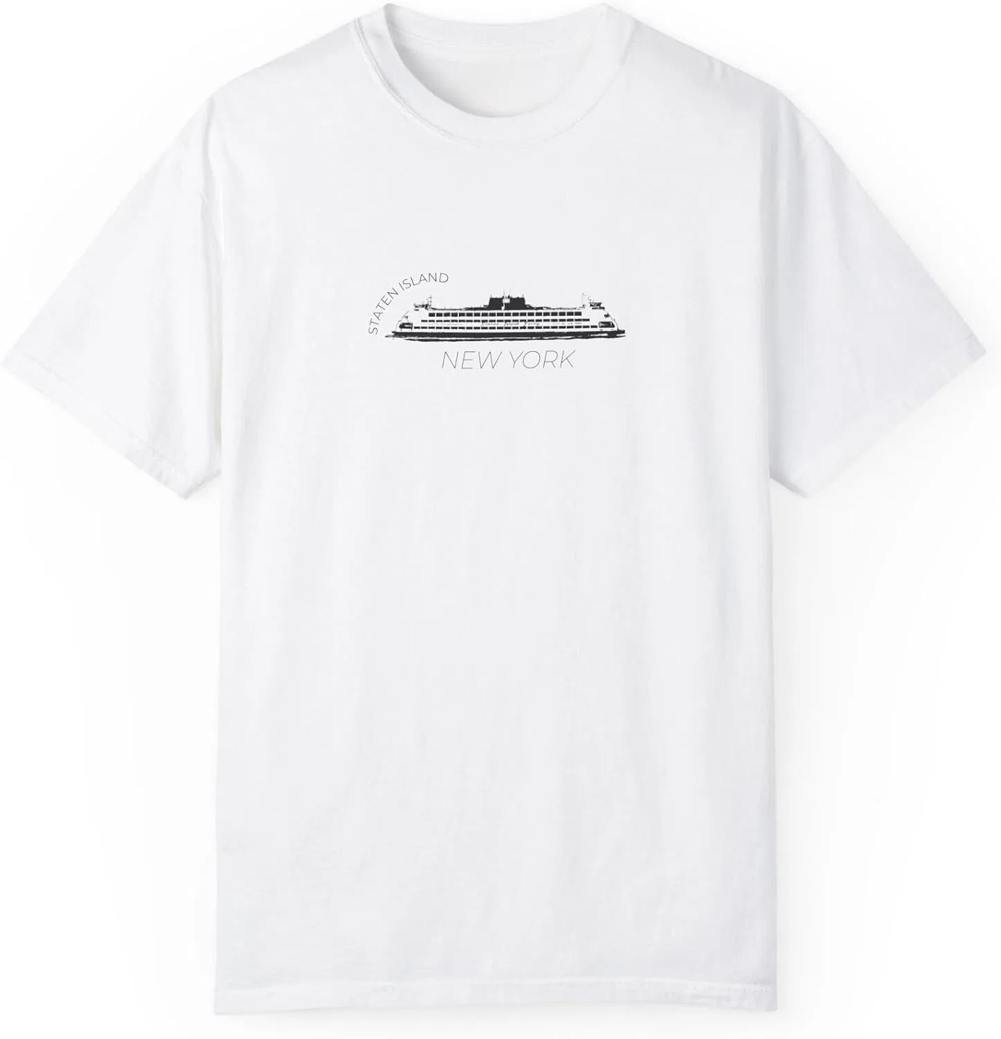 Женская футболка с силуэтом парома Staten Island Comfort Colors, White